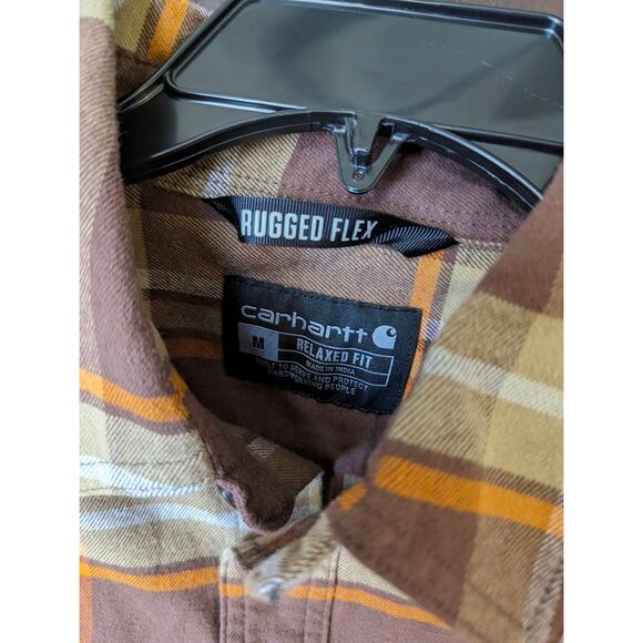 Carhartt Mens Rugged Flex Relaxed Midweight Flannel Shirt - Picture 2 of 2